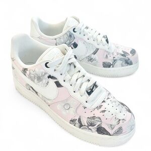 Nike Air Force 1 Women’s Floral Pink & White Sneakers